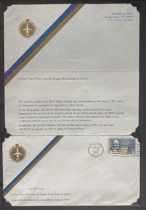 1965 Edwards CA USA  DC-9 First Flight Airmail Cover FFC Douglas Royal Family