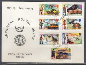 Barbuda Scott 148-54 FDC - UPU Centenary