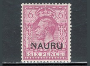 Nauru 1916 King George V Overprint 6p Scott # 10 MH
