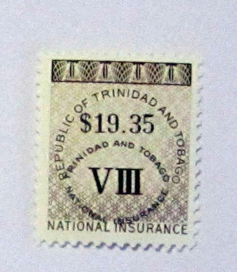 Trinidad & Tobago- MNH, $19.35 Face Value Ins. Revenue Stamp