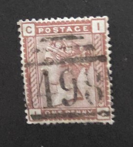 UK Great Britain Stamp Scott 79  1p Queen Victoria 1880 CV$13 Used T17086