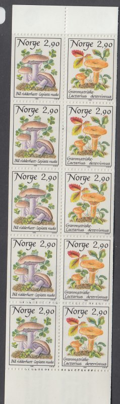 Norway 887a Mushrooms Booklet MNH VF