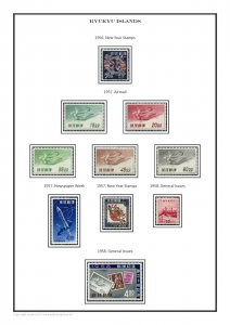 Ryukyu Islands 1948-1972 PDF (DIGITAL)  STAMP ALBUM PAGES