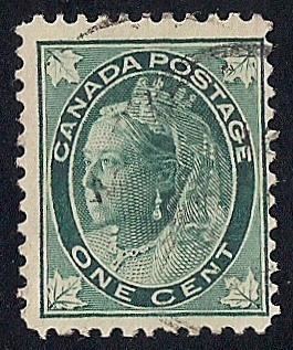 Canada #67 1 cent 1897 Queen Victoria Stamp used F 