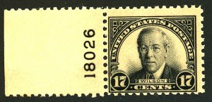 U.S. #623 MINT PL# SINGLE OG LH