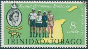 Trinidad & Tobago 1961 8c Scouts & Gold Wolf Badge SG298 CTO