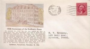 185th ANNIV. BRETHREN'S HOUSE - L. E. Knight hand tinted