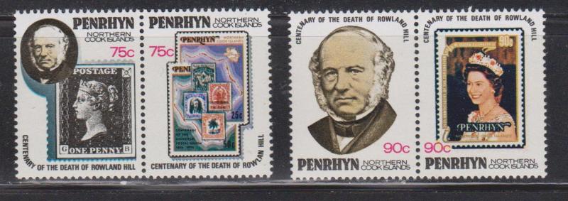 PENRHYN ISLANDS Scott # 107-8 MNH - Sir Rowland Hill