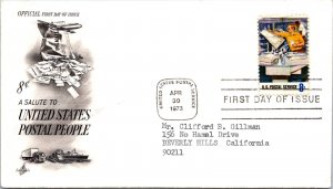 FDC 1973 SC #1498a Artcraft Cachet - US Postal Service - Single - J1792