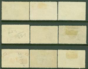 EDW1949SELL : USA 1893 Sc#230-38 Used Very Fresh Nice set Light cancels Cat $145