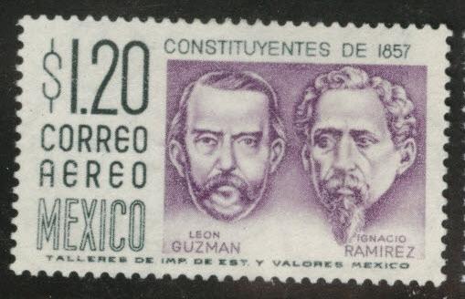 MEXICO Scott C237 MH* 1956 airmail  stamp