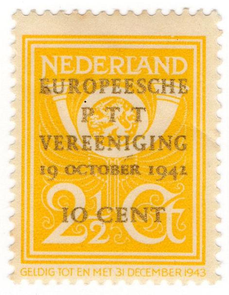 (I.B) Netherlands Postal : First European Postal Congress 10c (1942)