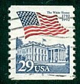 #2609 Flag over White House Coil Single PL# 5   - Used