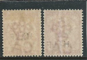 NATAL 1895 HALF on 1d ROSE SHORT LEFT LIMB UNLISTED BY SG MM SG 125var