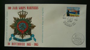 marine corps militaria army soldier 1965 FDC Curacao Dutch Netherlands Antilles