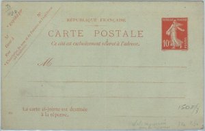 77438 - FRANCE - Postal History - STATIONERY  CARD  Storch  #  E5     date  405