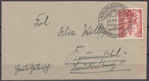 Germany - 21.4.1943 8pf  Wehrmacht as single franking on local cover (1612)