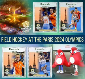 Olympic Games Paris 2024 Field Hockey 2024 year, 1+1 sheets  perforated  NEW