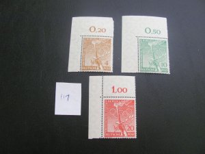 BERLIN 1952 MNH SC 9N81-3 CORNER MARGIN SET  XF $22+ (117)