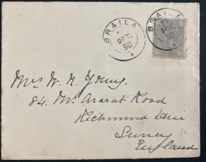 1890 Braila Romania Cover To Richmond England