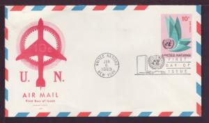 U.N.  N.Y. UC8  1969 Jackson U/A FDC  M288