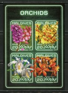 MALDIVES 2018  ORCHIDS  SHEET MINT NEVER HINGED
