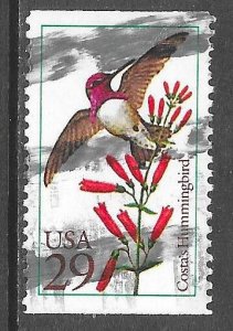 USA 2644: 29c Costa's Hummingbird (Archilochus costae), used, VF