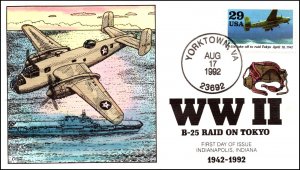 Scott 2697g 29 Cents WWII B-25 Raid On Tokyo Collins Hand Painted FDC