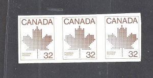 Canada # 591a VF MINT NH 32c QEII IMPERFORATE COILS TRIPLET BS31693