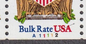 PNC5 10c E & S A11112 US 2602 MNH F-VF Broken Yellow 1 CPV