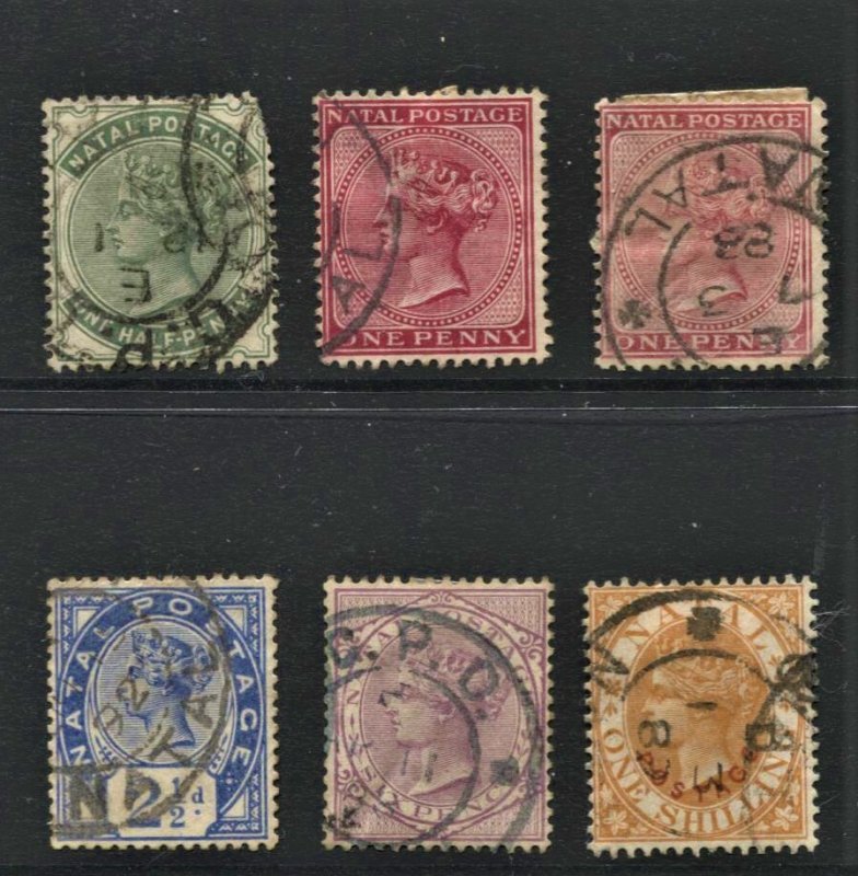 STAMP STATION PERTH  Natal #6 X QV Stamps Used - Unchecked