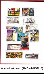 COLLECTION OF MALTA USED STAMPS IN SMALL STOCK BOOK - 99 STAMPS