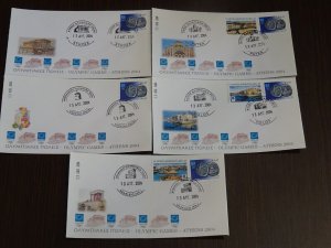 Greece 2004 All 5 Olympic Cities Unofficial Cover SET