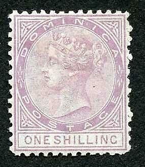 Dominica SG3 1/- Dull Magenta Wmk Crown CC Perf 12.5 M/Mint Cat 325 pounds