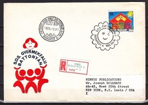 Hungary, Scott cat. B335. S.O.S. Childs Art issue on a First day cover. ^