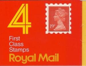 GB 1988 19p Window Booklet GD1 'K'