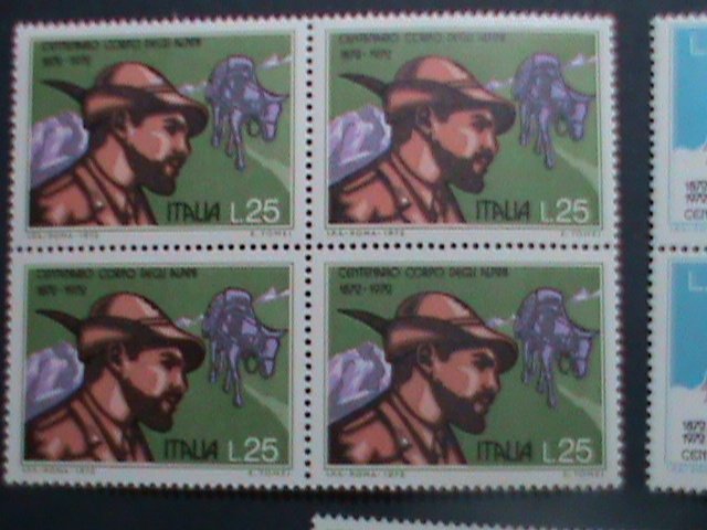 ​ITALY-1972 SC#1067-9 CENTENARY OF THE ALPINE CROPS -MNH-BLOCK VERY FINE