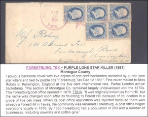 Montague County Forestburg to London ( Postal History ), 1881