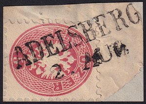 Austria - 1864 - Scott #24 - used on piece - ADELSBERG pmk Slovenia