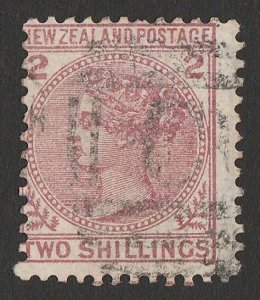 NEW ZEALAND 1874 QV 2/- deep rose. CP C7a cat NZ$750.