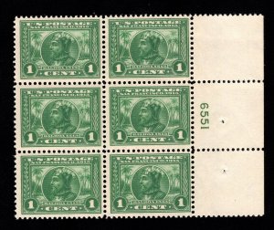 MOMEN: US STAMPS #397 PLATE BLOCK OF 6 MINT OG NH LOT #87110