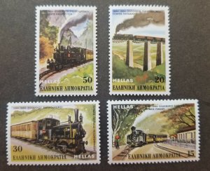 *FREE SHIP Greece 100 Years Train 1984 Locomotive Railway Transport (stamp) MNH