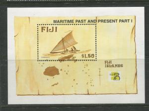 Fiji - Scott 834 - Maritime Issue -1998 - MNH -Souvenir Sheet with 1 Stamp