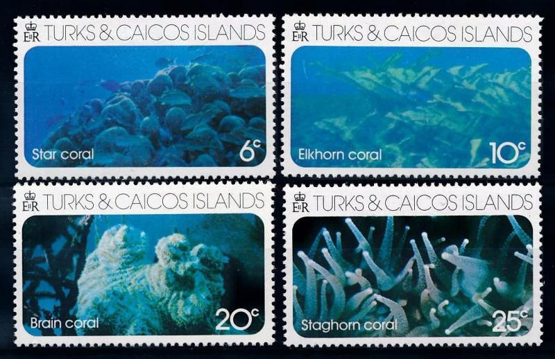 [65989] Turks and Caicos Islands 1975 Marine Life Corals Fish  MLH