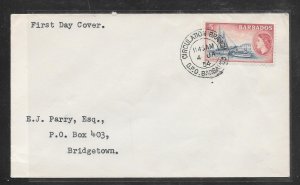 Just Fun Cover Barbados #239 FDC JAN/4/1954 (my1387) Around the World in Covers