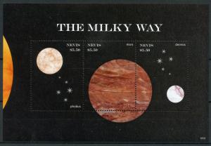 Nevis 2018 MNH Milky Way Mars Phobus Deimos 3v M/S I Planets Space Stamps