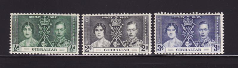 Gibraltar 104-106 Set MH George VI Coronation (C)