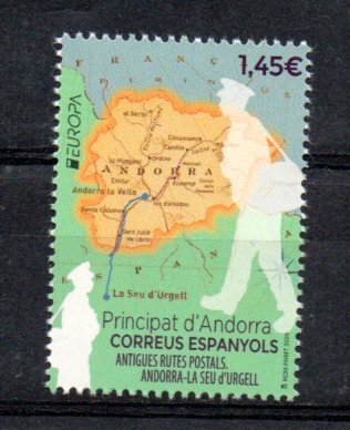 ANDORRA - SPANISH ANDORRA - 2020 - EUROPA - ANCIENT POSTAL ROUTES -