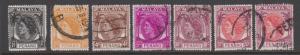 Penang 1954 QEII 1c-35c 7 Values Used Sc#29-40