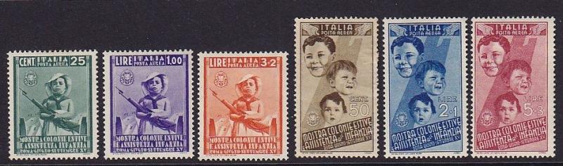 Italy Scott # C89 - C94 Set mint VF previously hinged cv $ 96 ! see pic !